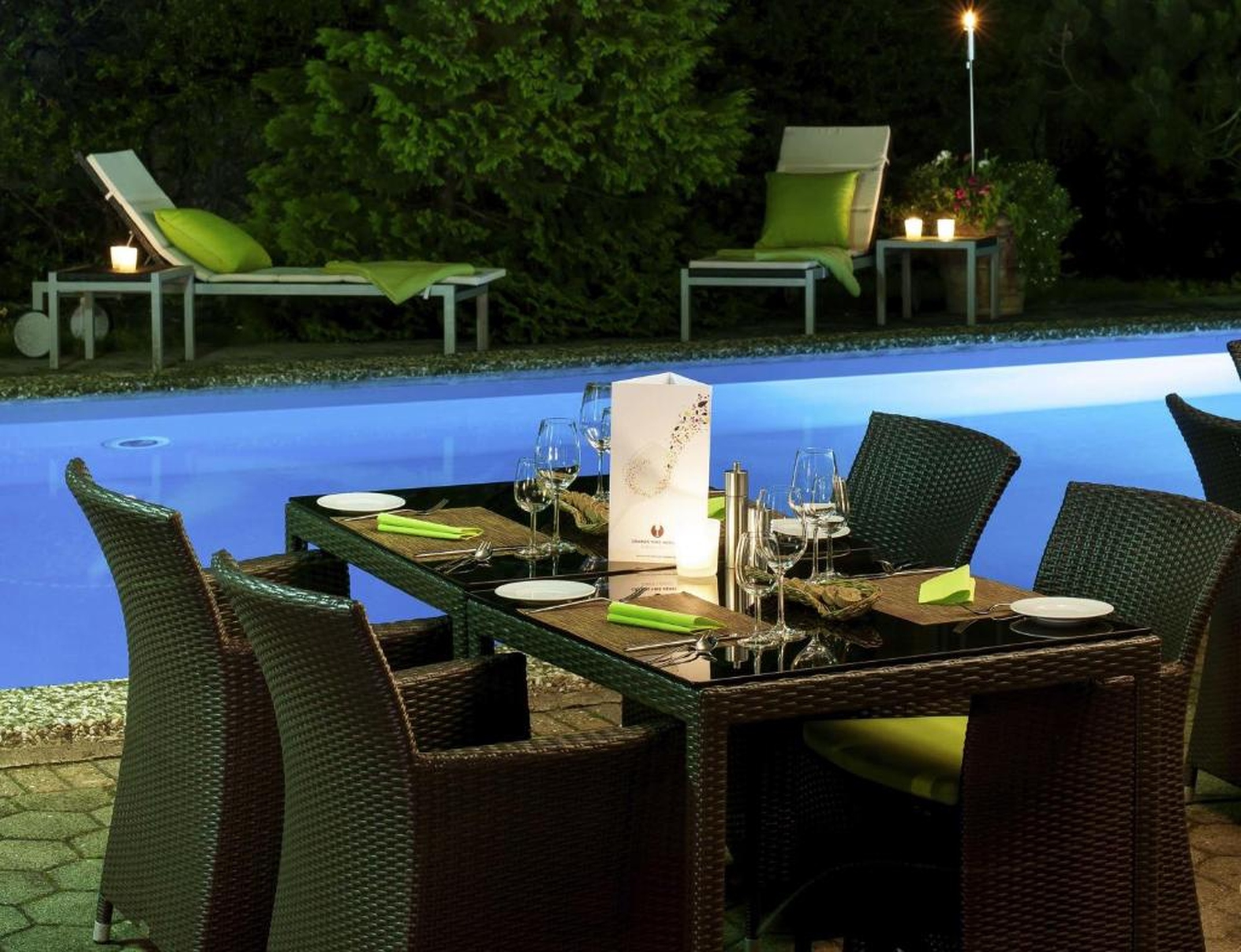 Poolside relaxation